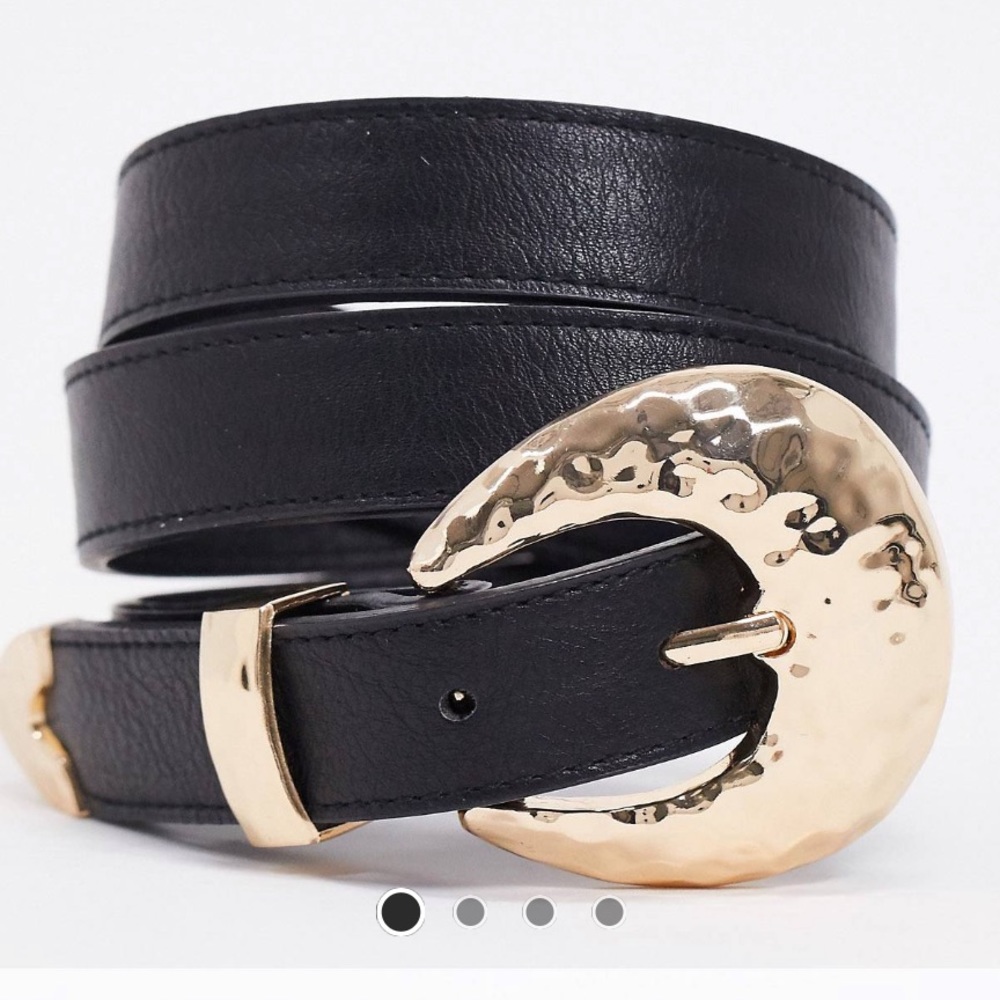 Black Belt with Gold Buckle